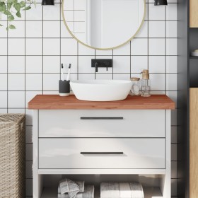 Solid beech wood bathroom countertop 100x60x4 cm by , Countertops - Ref: Foro24-356008, Price: 116,99 €, Discount: %