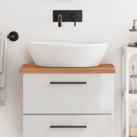 Solid beech wood bathroom countertop 60x40x2.5 cm by , Countertops - Ref: Foro24-356003, Price: 44,99 €, Discount: %