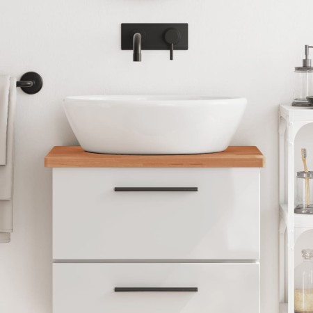 Solid beech wood bathroom countertop 60x40x2.5 cm by , Countertops - Ref: Foro24-356003, Price: 44,88 €, Discount: %