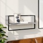 Sonoma gray wall shelf with bar 65x25x30 cm by , Shelves and shelves - Ref: Foro24-836291, Price: 20,92 €, Discount: %