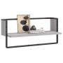 Sonoma gray wall shelf with bar 65x25x30 cm by , Shelves and shelves - Ref: Foro24-836291, Price: 20,92 €, Discount: %