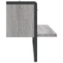 Sonoma gray wall shelf with bar 65x25x30 cm by , Shelves and shelves - Ref: Foro24-836291, Price: 20,92 €, Discount: %