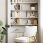 Solid beech wood wall shelf 80x20x2.5 cm by , Shelves and shelves - Ref: Foro24-356015, Price: 30,36 €, Discount: %