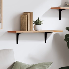 Solid beech wood wall shelf 60x20x1.5 cm by , Shelves and shelves - Ref: Foro24-356022, Price: 21,04 €, Discount: %