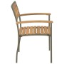 Stackable garden chairs 2 pcs solid acacia wood and steel by vidaXL, Garden chairs - Ref: Foro24-44236, Price: 174,85 €, Disc...