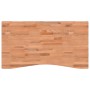 Solid beech wood desk board 110x(55-60)x2.5 cm by , Desk accessories and products - Ref: Foro24-356057, Price: 58,89 €, Disco...