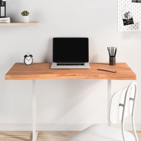 Solid beech wood desk board 110x(50-55)x4 cm by , Desk accessories and products - Ref: Foro24-356060, Price: 77,52 €, Discoun...