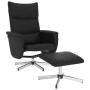 Sillón reclinable con reposapiés cuero sintético negro de , Sillones - Ref: Foro24-356592, Precio: 139,82 €, Descuento: %