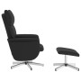 Sillón reclinable con reposapiés cuero sintético negro de , Sillones - Ref: Foro24-356592, Precio: 139,82 €, Descuento: %