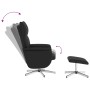 Sillón reclinable con reposapiés cuero sintético negro de , Sillones - Ref: Foro24-356592, Precio: 139,82 €, Descuento: %