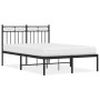 Estructura de cama con cabecero metal negro 120x190 cm de , Camas y somieres - Ref: Foro24-373688, Precio: 115,45 €, Descuent...