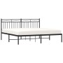 Estructura de cama con cabecero metal negro 180x200 cm de , Camas y somieres - Ref: Foro24-373695, Precio: 104,46 €, Descuent...