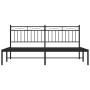 Estructura de cama con cabecero metal negro 180x200 cm de , Camas y somieres - Ref: Foro24-373695, Precio: 104,46 €, Descuent...