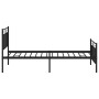 Estructura de cama con cabecero y estribo metal negro 100x200cm de , Camas y somieres - Ref: Foro24-373704, Precio: 76,04 €, ...