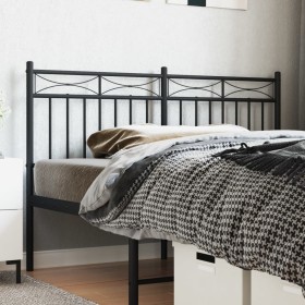 Black metal headboard 150 cm by , Headboards and footboards - Ref: Foro24-373725, Price: 32,99 €, Discount: %