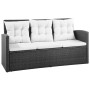 5-teiliges Gartensofa-Set und schwarze synthetische Rattankissen von vidaXL, Gartensets - Ref: Foro24-43972, Preis: 748,88 €,...