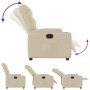 Sillón reclinable de tela crema de , Sillones - Ref: Foro24-372450, Precio: 218,99 €, Descuento: %