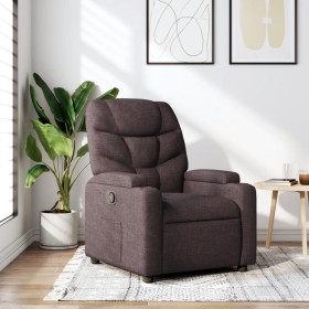 Dark Brown Fabric Recliner by , Armchairs - Ref: Foro24-372446, Price: 218,57 €, Discount: %