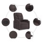 Sillón reclinable de tela marrón oscuro de , Sillones - Ref: Foro24-372446, Precio: 227,26 €, Descuento: %