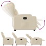 Sillón reclinable de tela crema de , Sillones - Ref: Foro24-372412, Precio: 228,33 €, Descuento: %