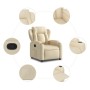 Sillón reclinable de tela crema de , Sillones - Ref: Foro24-372412, Precio: 228,33 €, Descuento: %