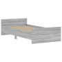 Sonoma gray engineered wood bed frame 100x200 cm by , Beds and slatted bases - Ref: Foro24-835937, Price: 106,64 €, Discount: %