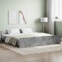 Concrete gray bed frame with headboard and footboard 200x200cm by , Beds and slatted bases - Ref: Foro24-3203736, Price: 133,...