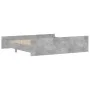 Betongrauer Bettrahmen mit Kopf- und Fußteil 200x200cm von , Betten und Lattenroste - Ref: Foro24-3203736, Preis: 129,49 €, R...