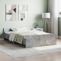 Concrete gray bed frame with headboard and footboard 120x200cm by , Beds and slatted bases - Ref: Foro24-3203743, Price: 152,...