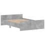 Estructura de cama con cabecero piecero gris hormigón 120x200cm de , Camas y somieres - Ref: Foro24-3203743, Precio: 152,90 €...