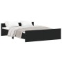 Bed frame with black headboard and footboard 150x200 cm by , Beds and slatted bases - Ref: Foro24-3203755, Price: 165,58 €, D...