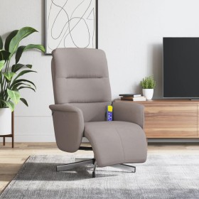 Sillón reclinable de masaje con reposapiés tela gris taupe de , Sillones - Ref: Foro24-356578, Precio: 220,46 €, Descuento: %