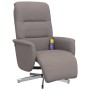 Recliner massage chair with footrest in taupe gray fabric by , Armchairs - Ref: Foro24-356578, Price: 220,46 €, Discount: %