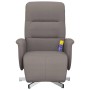 Sillón reclinable de masaje con reposapiés tela gris taupe de , Sillones - Ref: Foro24-356578, Precio: 220,99 €, Descuento: %