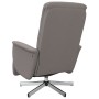 Sillón reclinable de masaje con reposapiés tela gris taupe de , Sillones - Ref: Foro24-356578, Precio: 220,99 €, Descuento: %