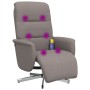 Recliner massage chair with footrest in taupe gray fabric by , Armchairs - Ref: Foro24-356578, Price: 220,46 €, Discount: %