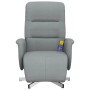 Recliner massage chair with footrest light gray fabric by , Armchairs - Ref: Foro24-356573, Price: 225,54 €, Discount: %