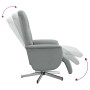 Recliner massage chair with footrest light gray fabric by , Armchairs - Ref: Foro24-356573, Price: 225,54 €, Discount: %