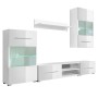 Juego de muebles de salón 5 piezas con iluminación LED blanco de vidaXL, Muebles TV - Ref: Foro24-243863, Precio: 421,23 €, D...