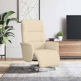 Recliner chair with footrest in cream fabric by , Armchairs - Ref: Foro24-356567, Price: 199,99 €, Discount: %