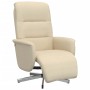 Sillón reclinable con reposapiés tela color crema de , Sillones - Ref: Foro24-356567, Precio: 199,99 €, Descuento: %