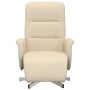 Sillón reclinable con reposapiés tela color crema de , Sillones - Ref: Foro24-356567, Precio: 199,99 €, Descuento: %