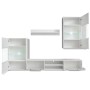 Juego de muebles de salón 5 piezas con iluminación LED blanco de vidaXL, Muebles TV - Ref: Foro24-243863, Precio: 421,23 €, D...