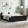 Bed frame with headboard and footboard black 140x190 cm by , Beds and slatted bases - Ref: Foro24-3203783, Price: 159,05 €, D...