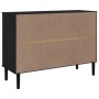 SENJA sideboard rattan look black pine wood 112x40x80 cm by , Sideboards - Ref: Foro24-358027, Price: 148,81 €, Discount: %