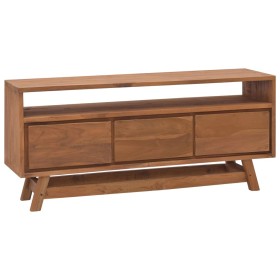 Solid mango wood TV stand 110x30x50 cm by , TV Furniture - Ref: Foro24-326117, Price: 235,80 €, Discount: %