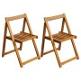 Folding garden chairs 2 units solid acacia wood by vidaXL, Garden chairs - Ref: Foro24-42660, Price: 83,99 €, Discount: %