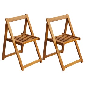 Folding garden chairs 2 units solid acacia wood by vidaXL, Garden chairs - Ref: Foro24-42660, Price: 83,50 €, Discount: %