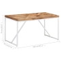 Solid mango and acacia wood dining table 140x70x76 cm by , Kitchen and dining tables - Ref: Foro24-323547, Price: 241,99 €, D...