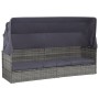 Garden bed with awning 205x62 cm gray synthetic rattan by vidaXL, Loungers - Ref: Foro24-43962, Price: 245,57 €, Discount: %